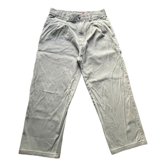 Vintage y2k Prada Milano Khaki Pants Corduroy-Like Men 30x24 Made In Romania